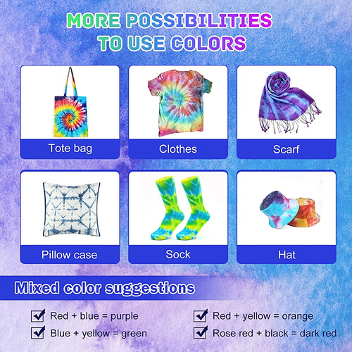 Mojidecor 32 Color Tie Dye Kit, Fabric Dye Art Kit Para Niño