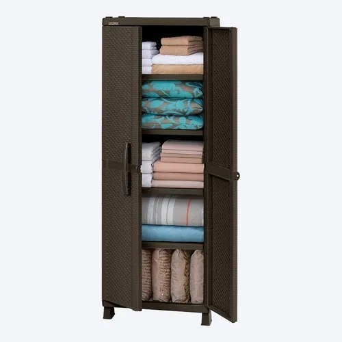 Closet Armario Resistente Grande Apariencia Rattan Mocca