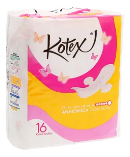 Kotex Toallas Femeninas Anatómicas Con Alas