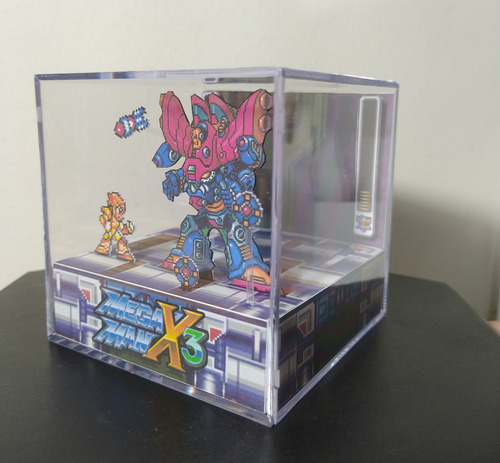 Cubo Diorama Megaman X3 Golden Armor Vs Sigma