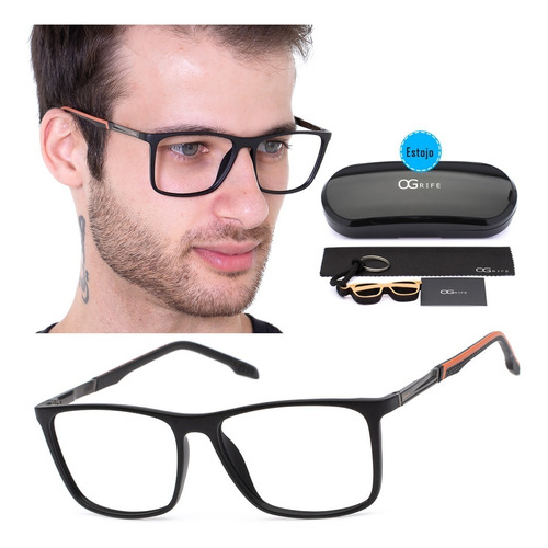 Armação Oculos Ogrife Og 614-s P/ Grau Masculino Original