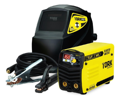 Super Combo Solda Inversora 150a Mma Tig + Kit Completo Tork