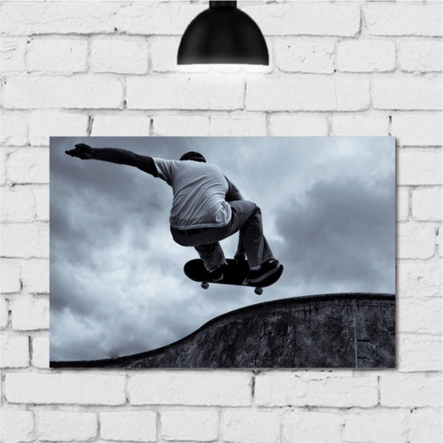 Quadro Placa Decorativa Skate Tamanho 30cmx40cm