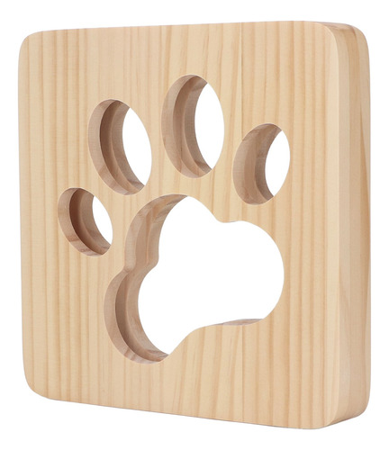 Lámpara De Madera 3d Cat Paw Night Light Hollow Out Soft Lig