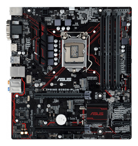 Placa Mãe Asus Prime B250m-plus Lga 1151 Chip B250 Cossfiire Oem 64gb Gamer Dual Ssd M.2