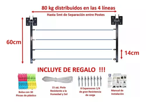 TENDAL PLEGABLE DE 80cm en Lima