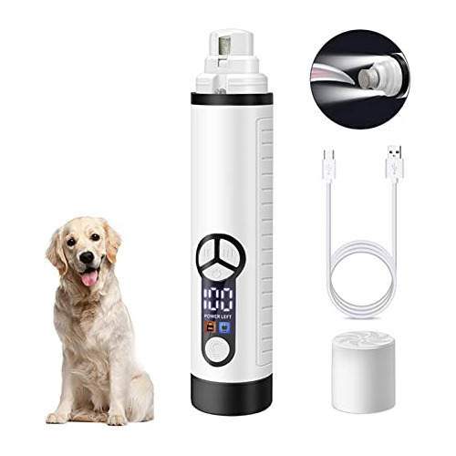 Dog Nail Grinder With Lcd Display, Electric Pet Nail Gr...