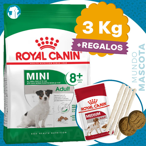 Comida Perro Royal Canin Mini Adult Senior (8+) 3 Kg + Envío