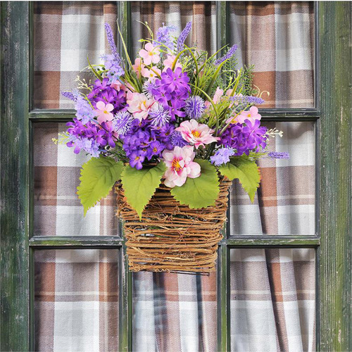 Cesta De Flores De Simulación H Purple Sim 8003