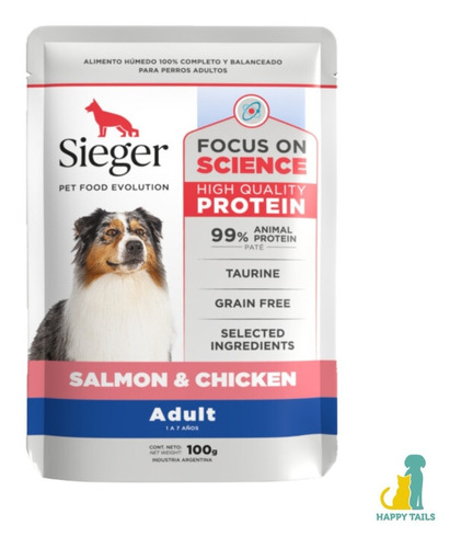 Sieger Pouch Perro Adulto - 12 Unidades X 100 Grs