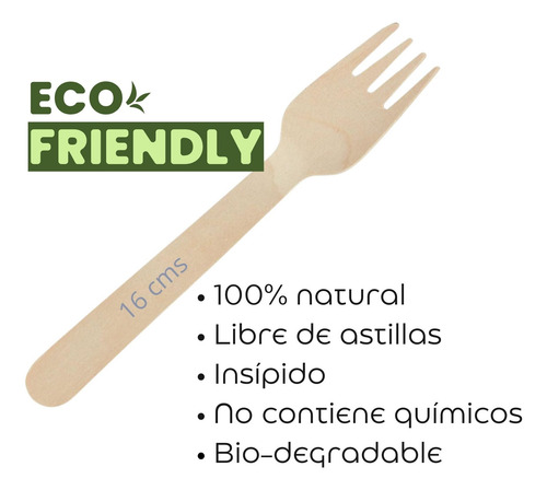 Pack De 100 Set Tenedor, Cuchillo Madera Y Servilleta