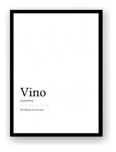 Poster Imprimible Vino Definicion Poster Decorativo Vino