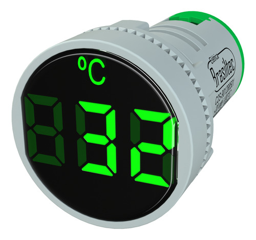 Kit C/ 50 Medidor De Temperatura 22mm Verde -20 Ate 100ºc
