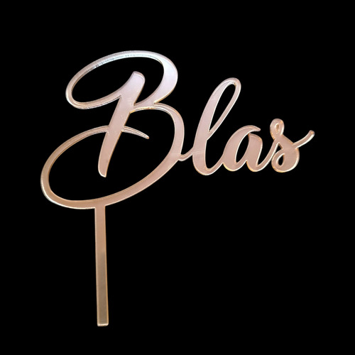 Cake Topper Nombre Para Pinchar Dorado Nombre