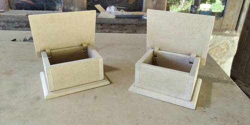 Imagen 3 de 4 de Cajas Tipo Cofres Madera Mdf Crudo, Obsequios, Cotillones