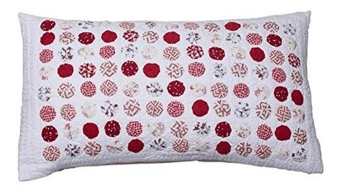 Be-you-tiful Home Pom Pom Sham, Rey, Rojo