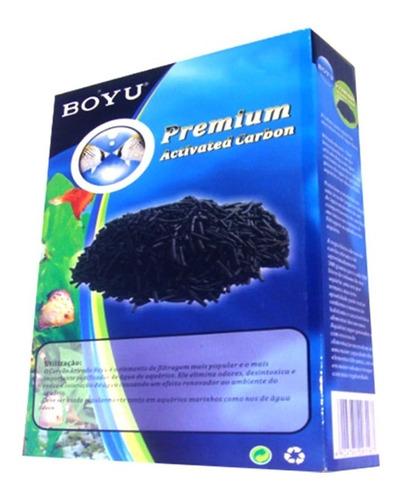 Imagem 1 de 3 de Carvão Ativado Premium Boyu Peletizado 1kg - Ac-1000