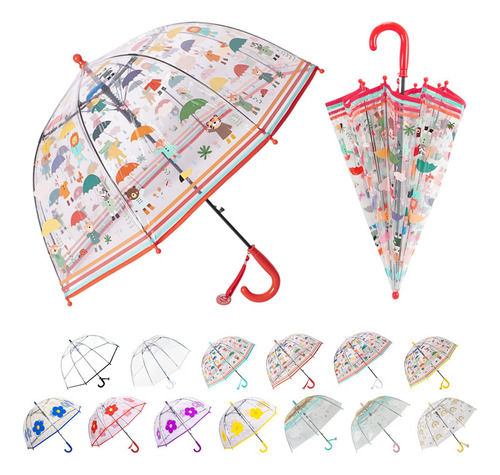 Llanxiry Paraguas Para Niños Con Burbujas Transparentes Y A