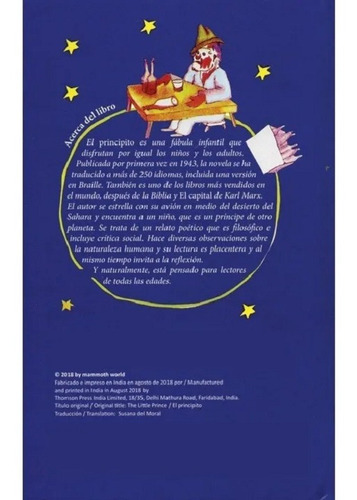 El Principito Pasta Dura Ilustrado Original Saint Exupery