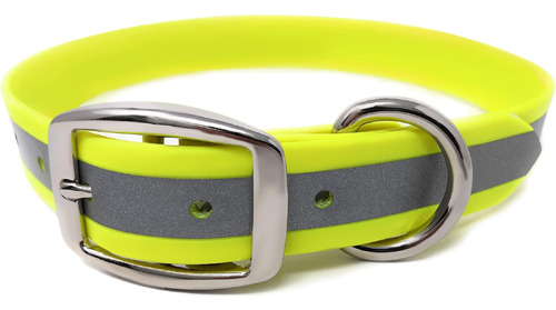 Regal Dog Products Collar De Perro Reflectante Grande Amaril