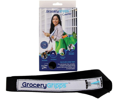 Transportador De Bolsas Grocery Gripps, Negro