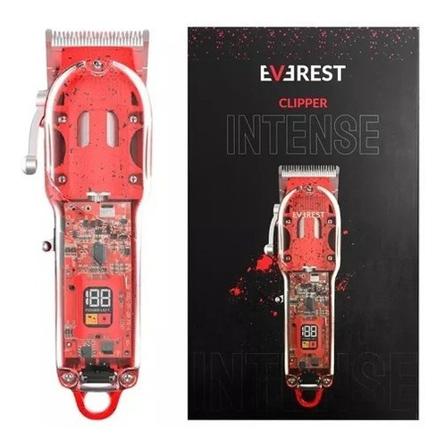 Maquina Cortadora Clipper Intense Roja Linea Cristal Everest