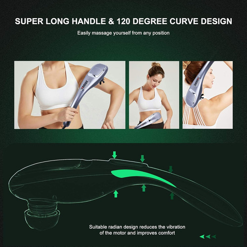 Megawise Massager Handheld Deep Tissue Neck Back Massager Fo