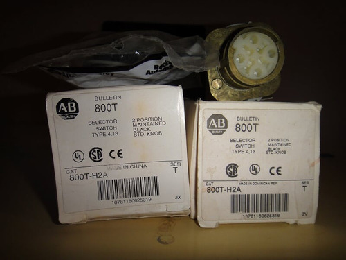 Selector De Dos Posiciones Modelo 800t - H2a Allen Bradley