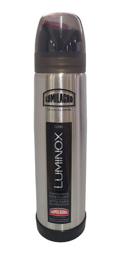 Imagen 2 de 4 de Termo Lumilagro Luminox 1 Litro Acero Inoxidable
