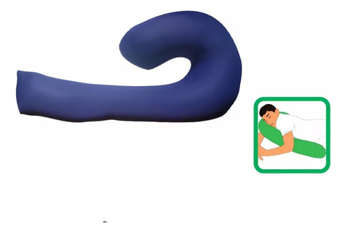 Almohada Bastón Grande Liberador De Presión De Microperlas Color Azul