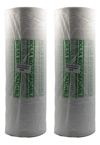 2 Rollos Bolsa Biodegradable 40x60