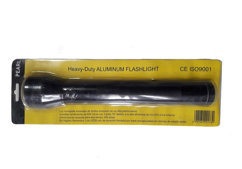 Linterna Led Pearl Policia Aluminio 3 Pilas D 600hs Rendimie