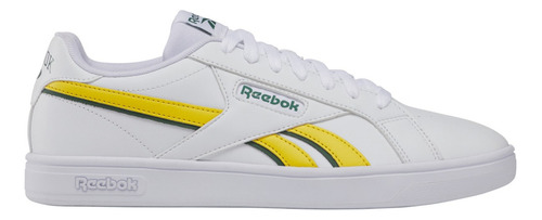 Tenis Reebok Court Retro Blanco Con Amarillo Unisex Diseño De La Tela Liso Talla 23.5 Mx