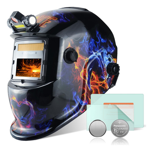 Trqwh Casco De Soldadura Con Oscurecimiento Automatico, Capu