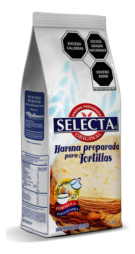 Harina Para Tortillas Selecta De 1 Kilo (10 Piezas)
