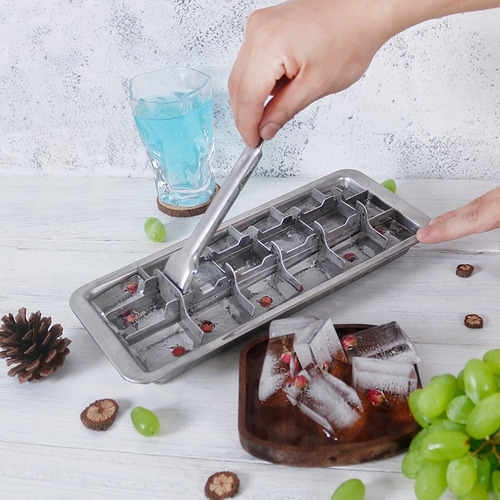 Bandeja De Hielo Quick-frozenss De Acero Inoxidable Hecha En