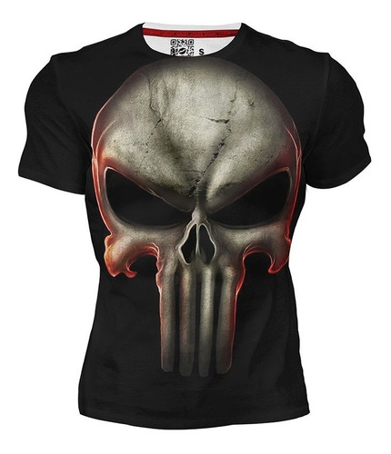 Playera Deportiva Full Print Calavera Skull Punisher