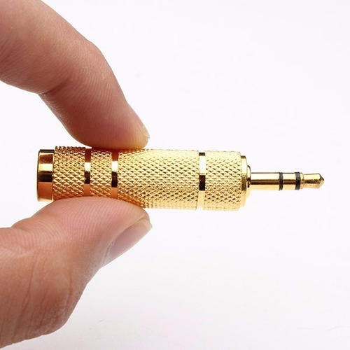 Conector Plug Hembra 6.5mm A Macho 3.5mm Estereo