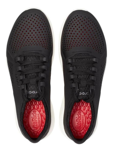 Imagem 4 de 6 de Crocs Literide Pacer Preto/branco