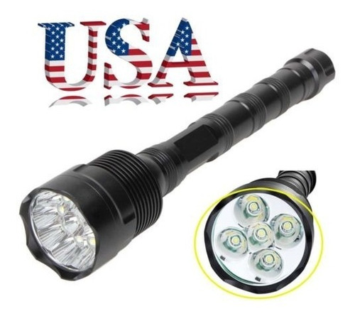 Imagen 2 de 5 de Táctico Policial 5 X Xml T6 5modes 55000lumens Led Linterna