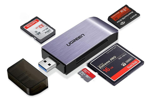 Card Reader Usb 3.0 Otg Diseño Aluminio Sd Tf Compact Flash