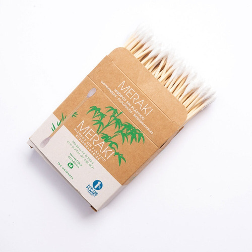 Hisopos De Bambú Meraki Sustentables - 100 Unidades