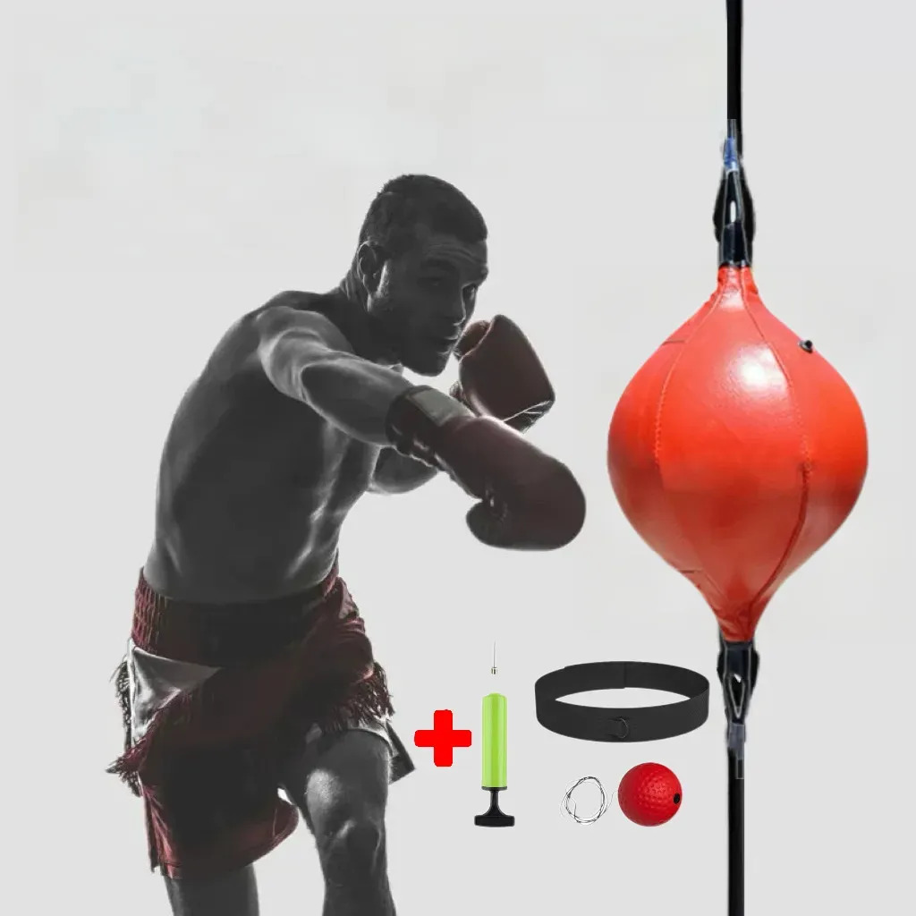 Pera Boxeo EKR Rojo Poliuretano 20cm Pelota Reflejos Modelo NW-088