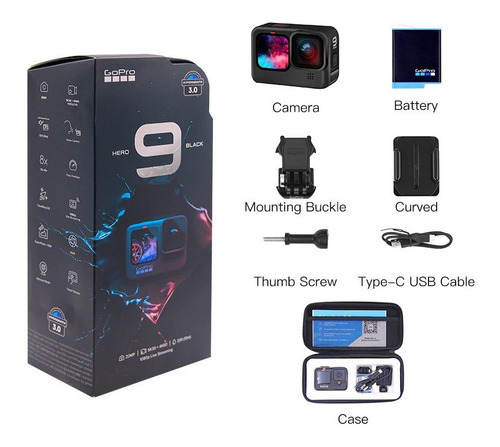 Go Pro Hero 9 Lacrada 5k 20mp + Bolsa Original