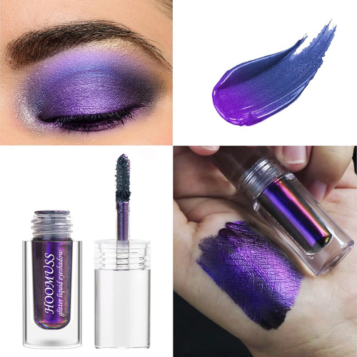 Sombra De Ojos Líquida Con Purpurina, 3 Colores, Sombras De