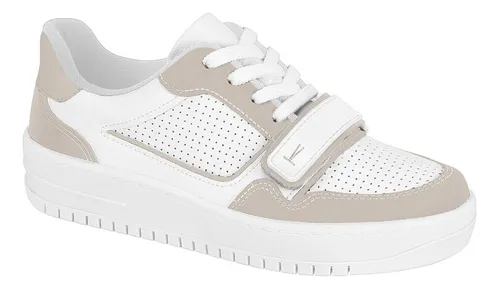 Tênis Leve Feminino Casual Macio Com Fecho Aderente Vizzano
