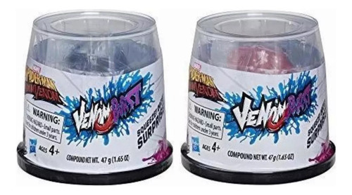 Venom Burst Maximum Marvel Spiderman Pack De 2 Slime Hasbro