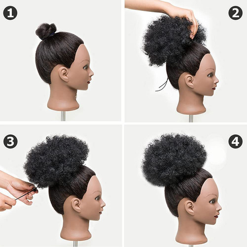 Accesorios Para El Cabello, Moño Suelto Y Rizado, Con Cordón