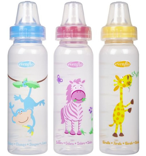 Evenflo Zoo Friends - Botella De Pezón Estándar De 3 Unidade