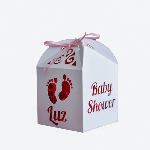 10 Cajita Calada Baby Shower Personalizada Recién Nacido 